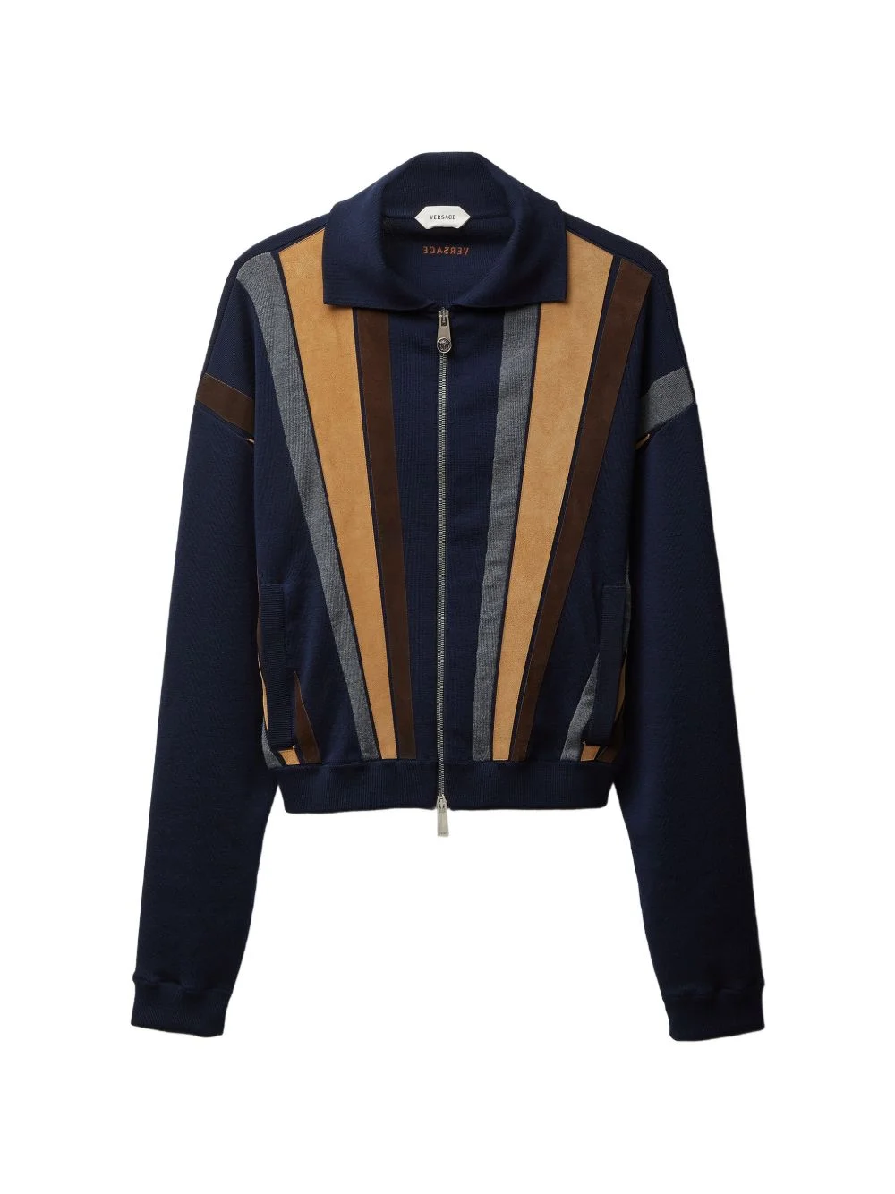 striped zip jacket - 1