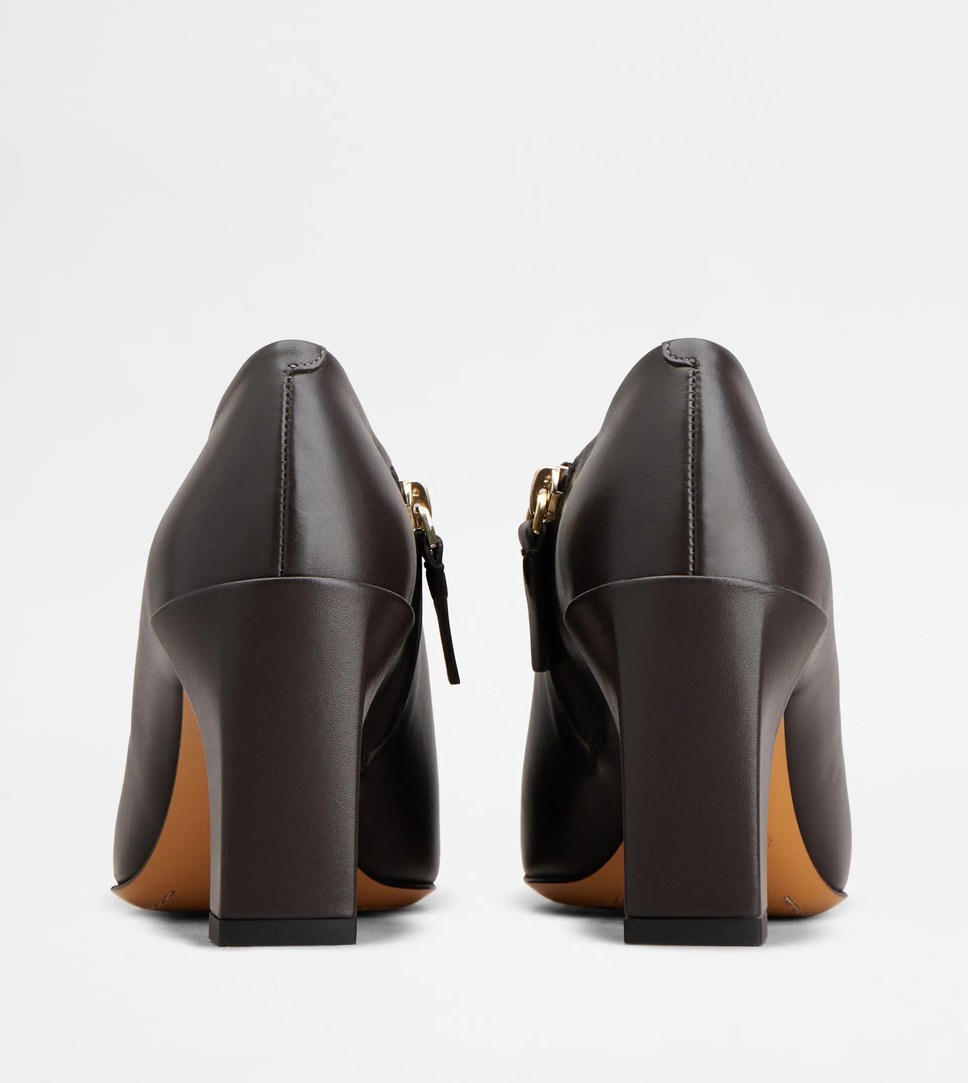 ANKLE BOOTS IN LEATHER - BROWN - 2