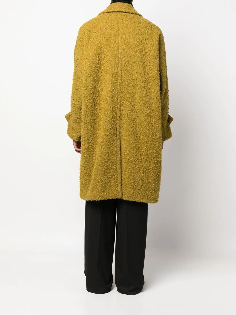 oversized textured-finish coat - 4