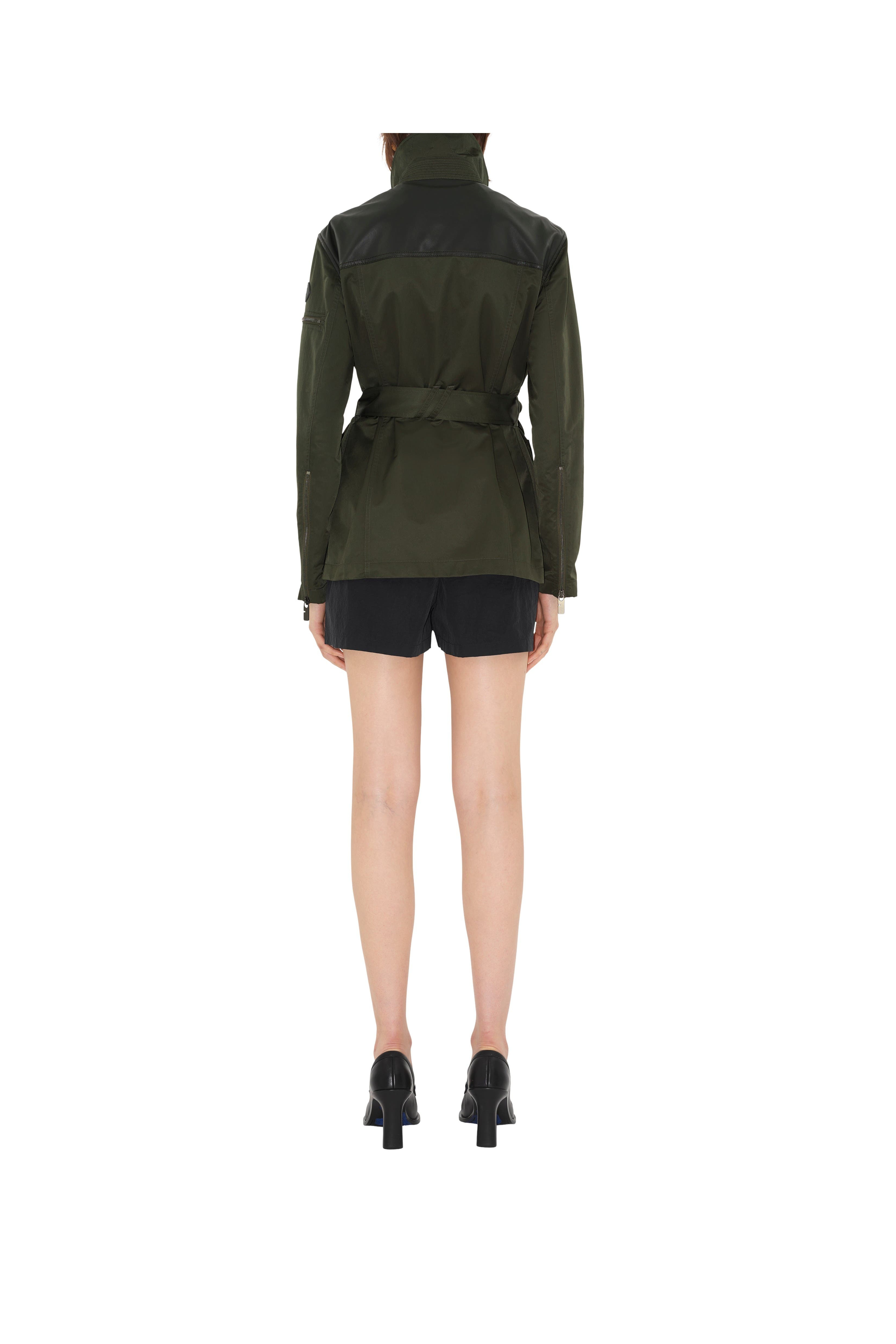 burberry Leather Trim Nylon Blend Field Jacket in Shale at Nordstrom - 4