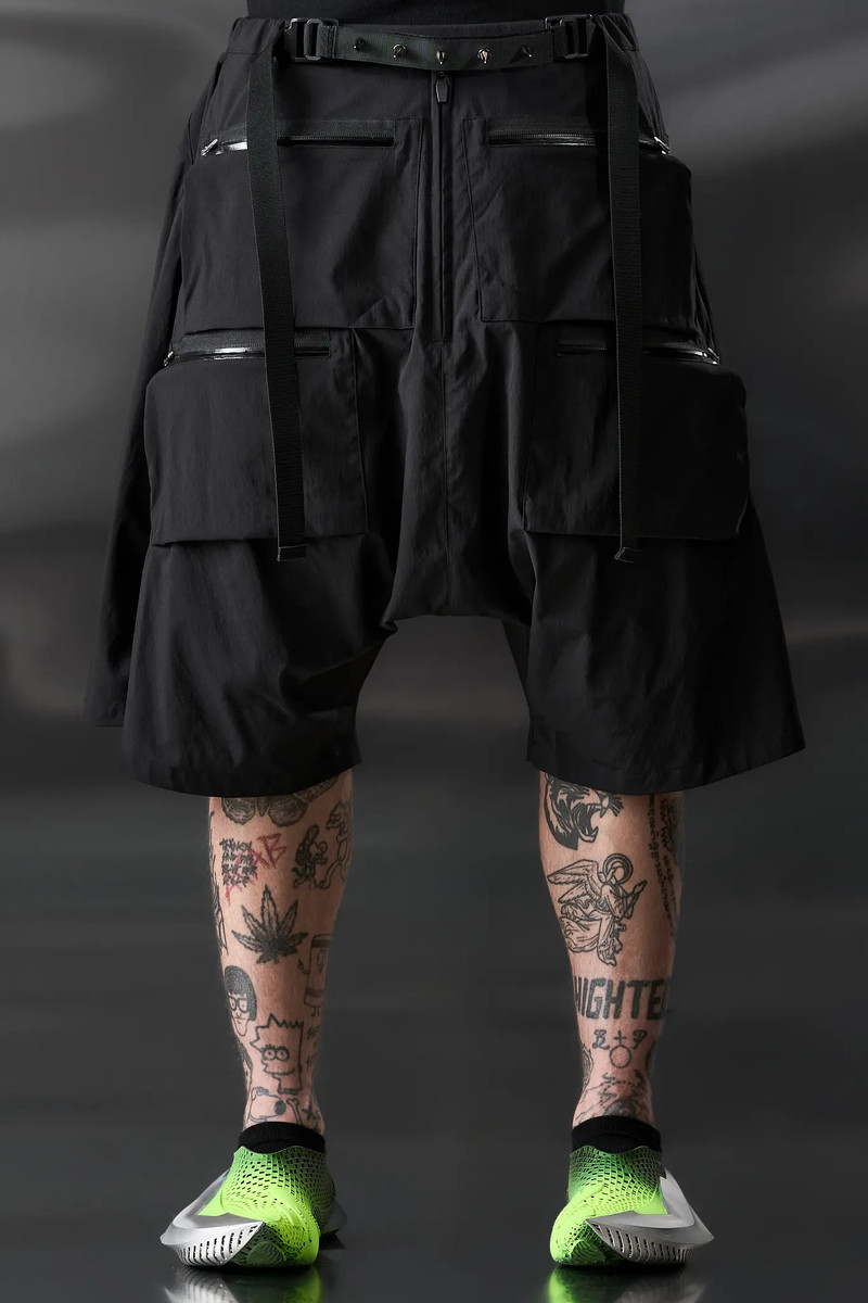 ACRONYM SP62A-M Nylon Stretch Cargo Short Pant Black outlook