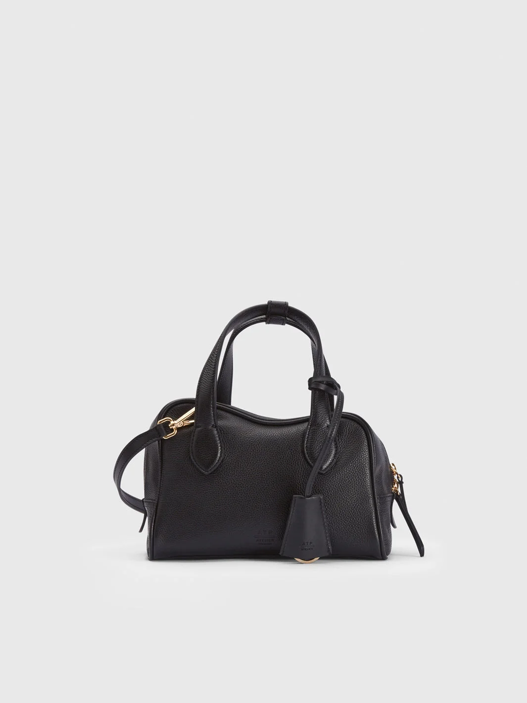 Ormelle Black Grained Leather Top handle bag - 1