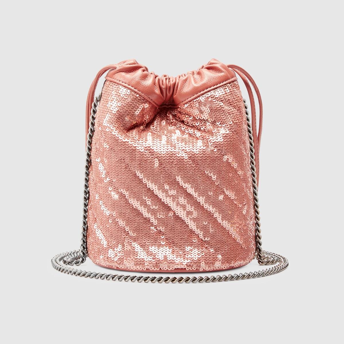 GG Marmont mini sequin bucket bag - 3