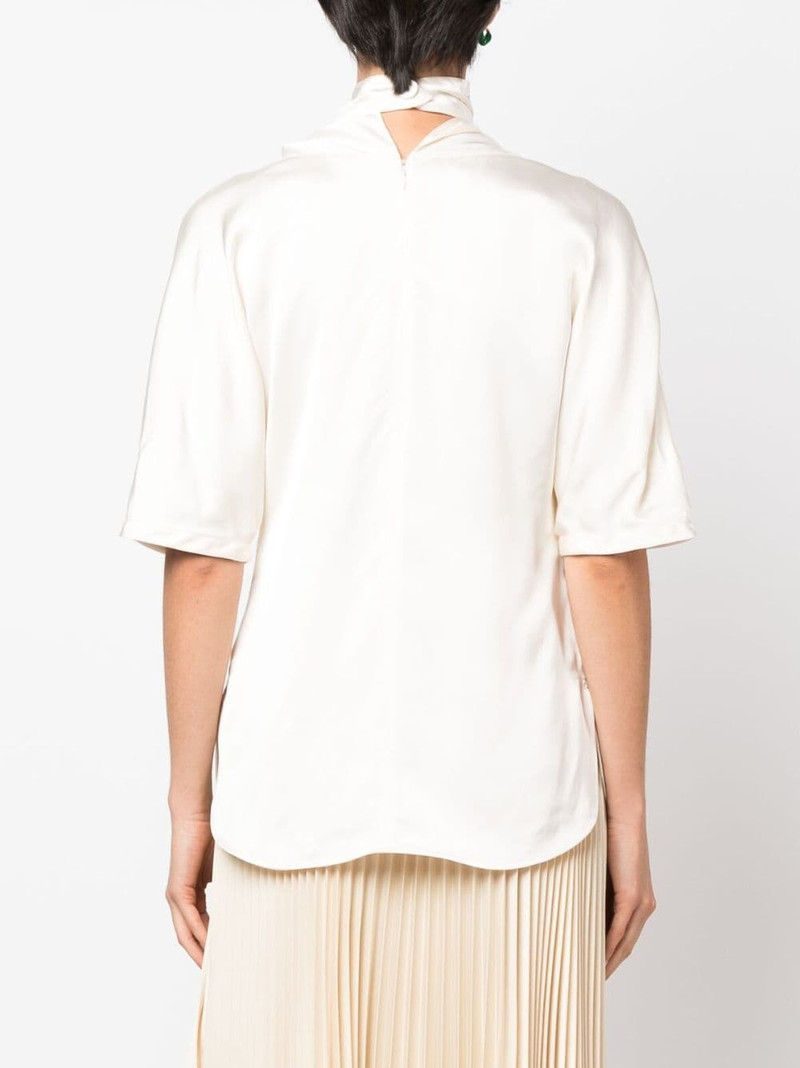 high-neck silk blouse 4