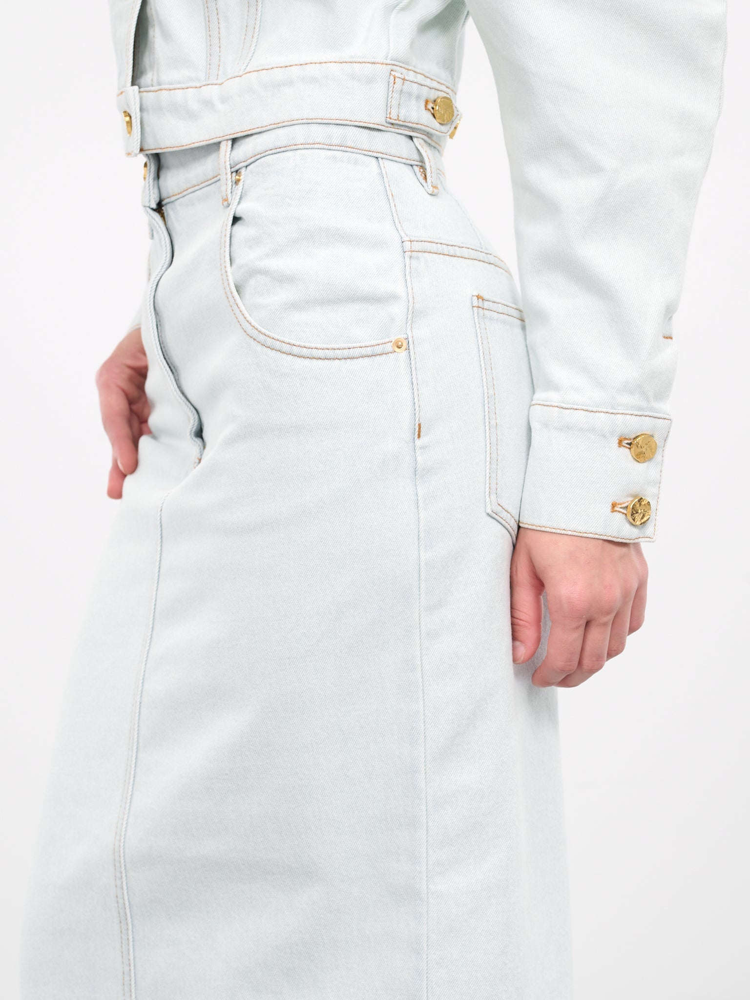 Long Denim Skirt - 5