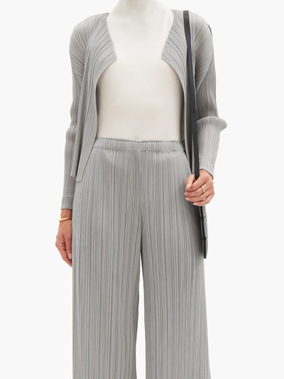 Pleats Please Issey Miyake Technical-pleated cardigan outlook