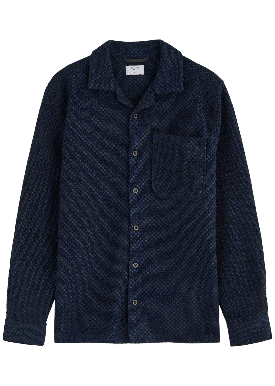 Percival Ashdown Patterned-intarsia Woven Shirt - 1