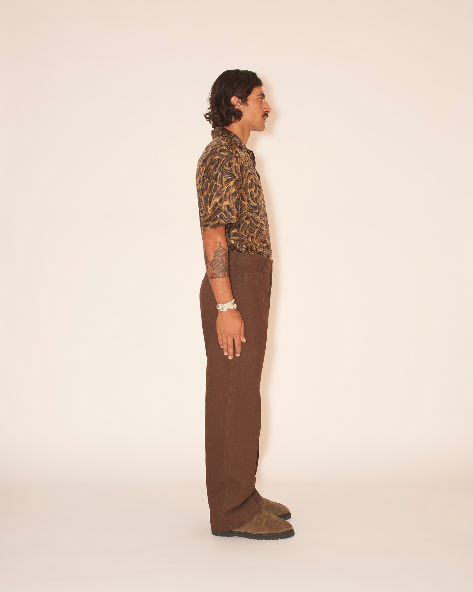 JAKO - Relaxed leg trousers - Dark brown - 4