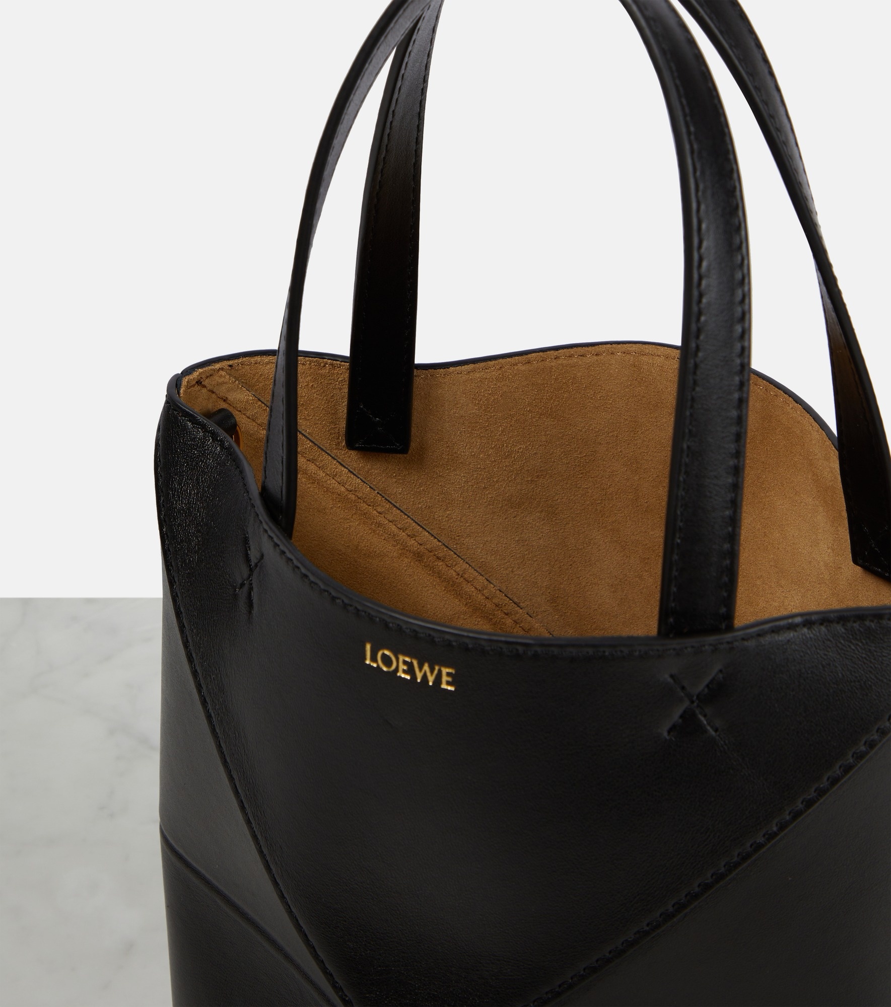 Puzzle Fold Mini leather tote bag - 3