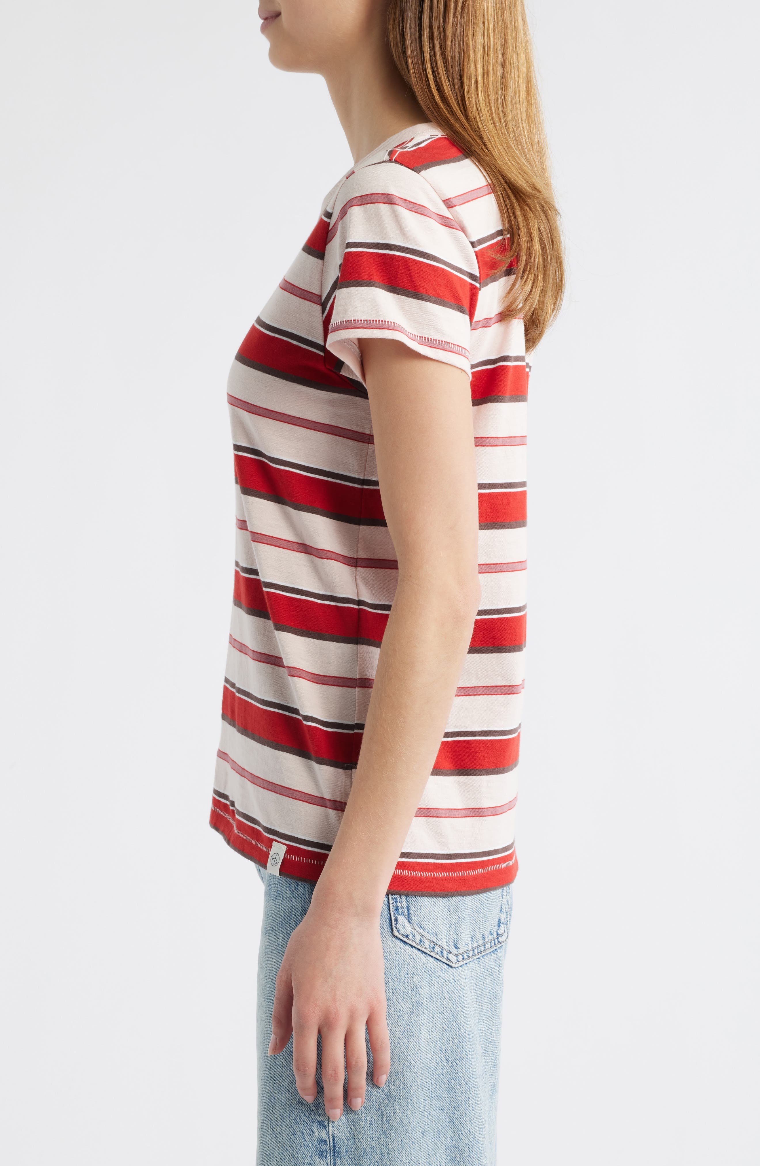 rag & bone The Slub Stripe T-Shirt in Pnkmt at Nordstrom - 3