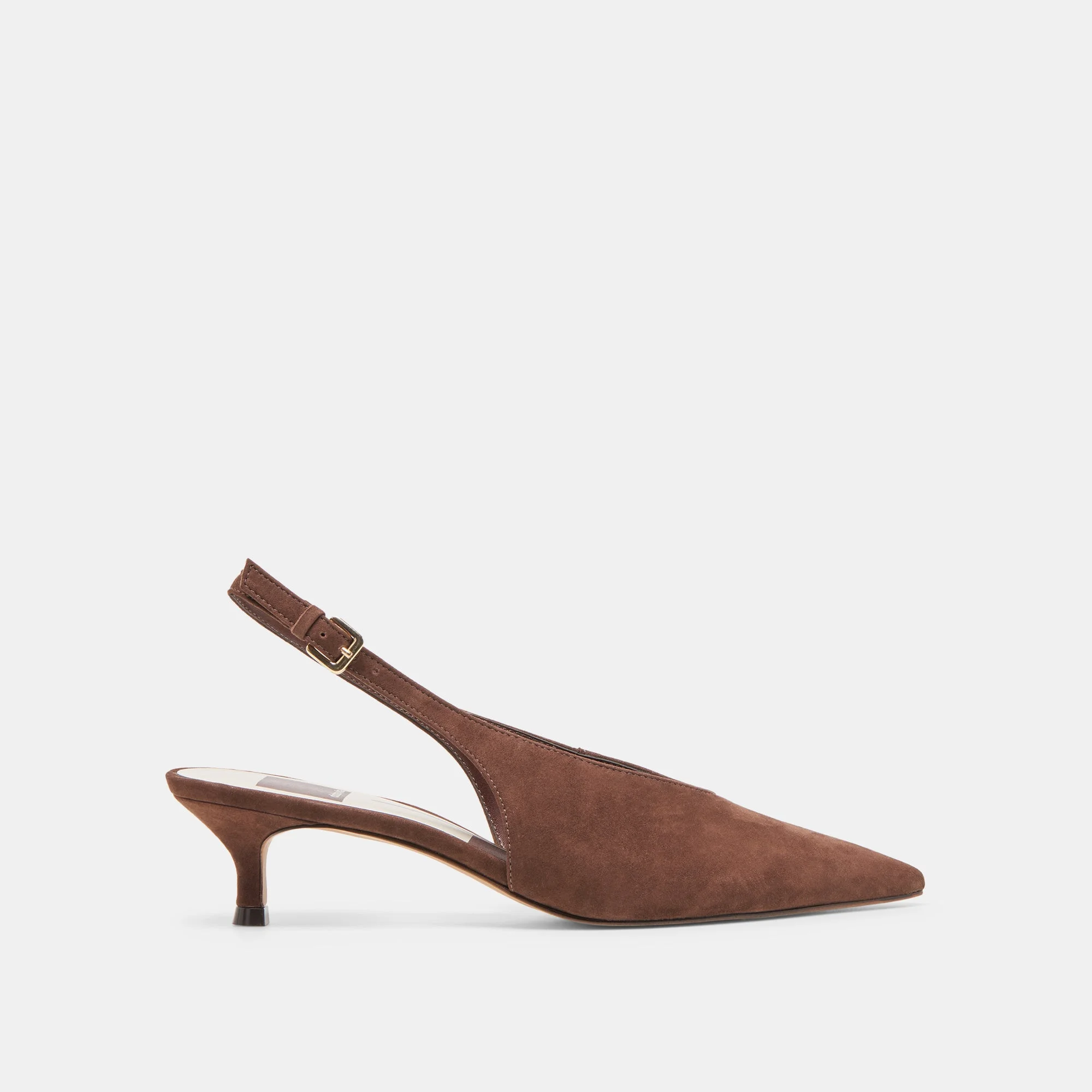 ALENNA HEELS DK BROWN SUEDE - 1
