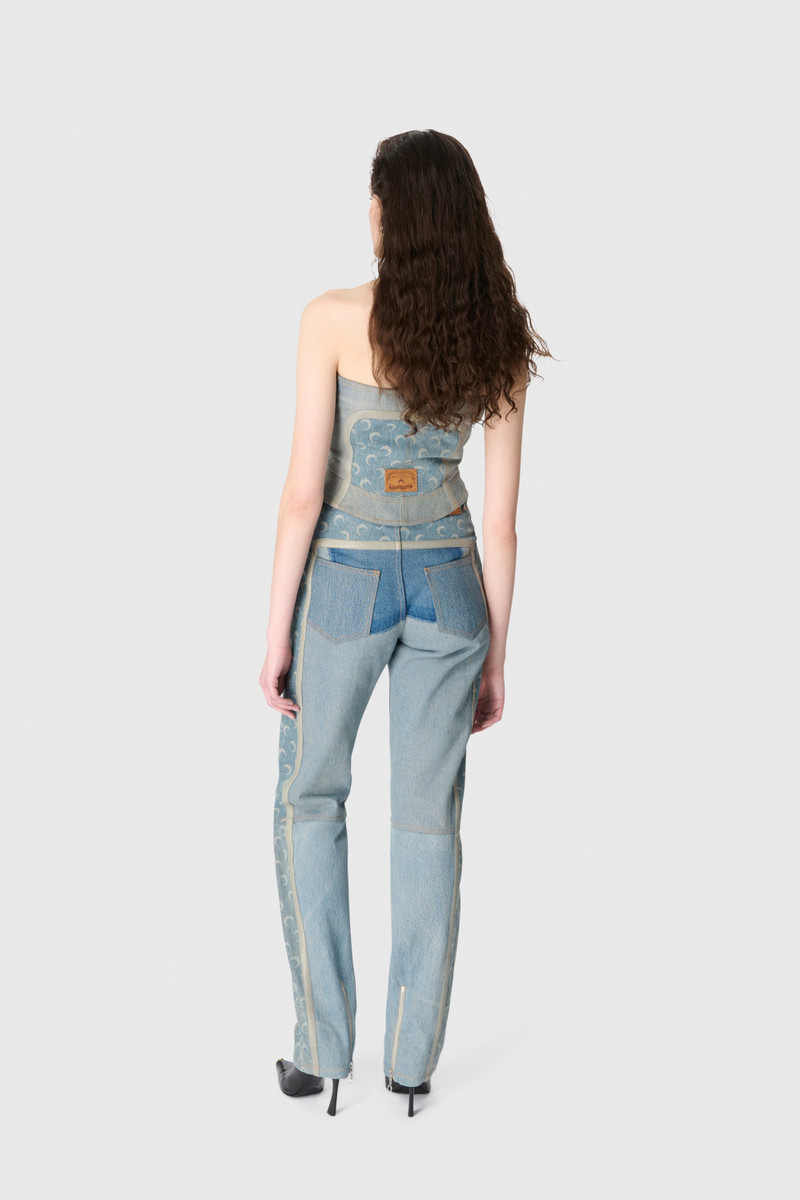 Regenerated Denim Bustier Top 3