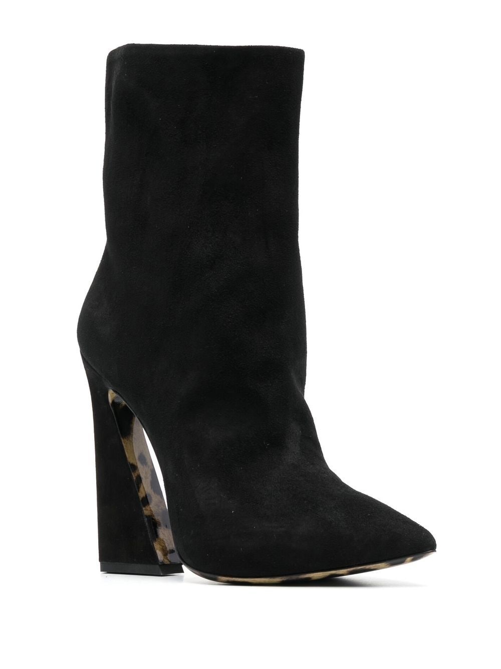 leopard-sole 130mm ankle boots - 2