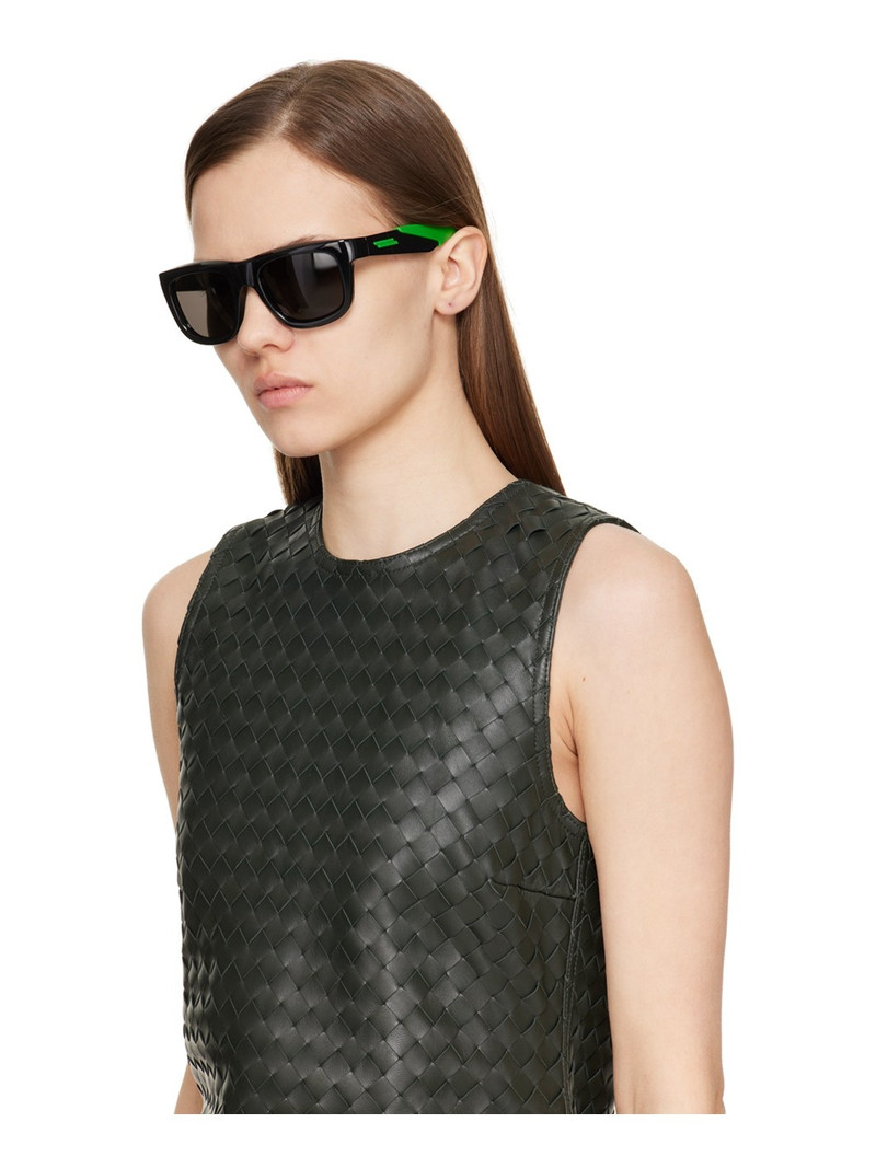 Black & Green Square Sunglasses 4