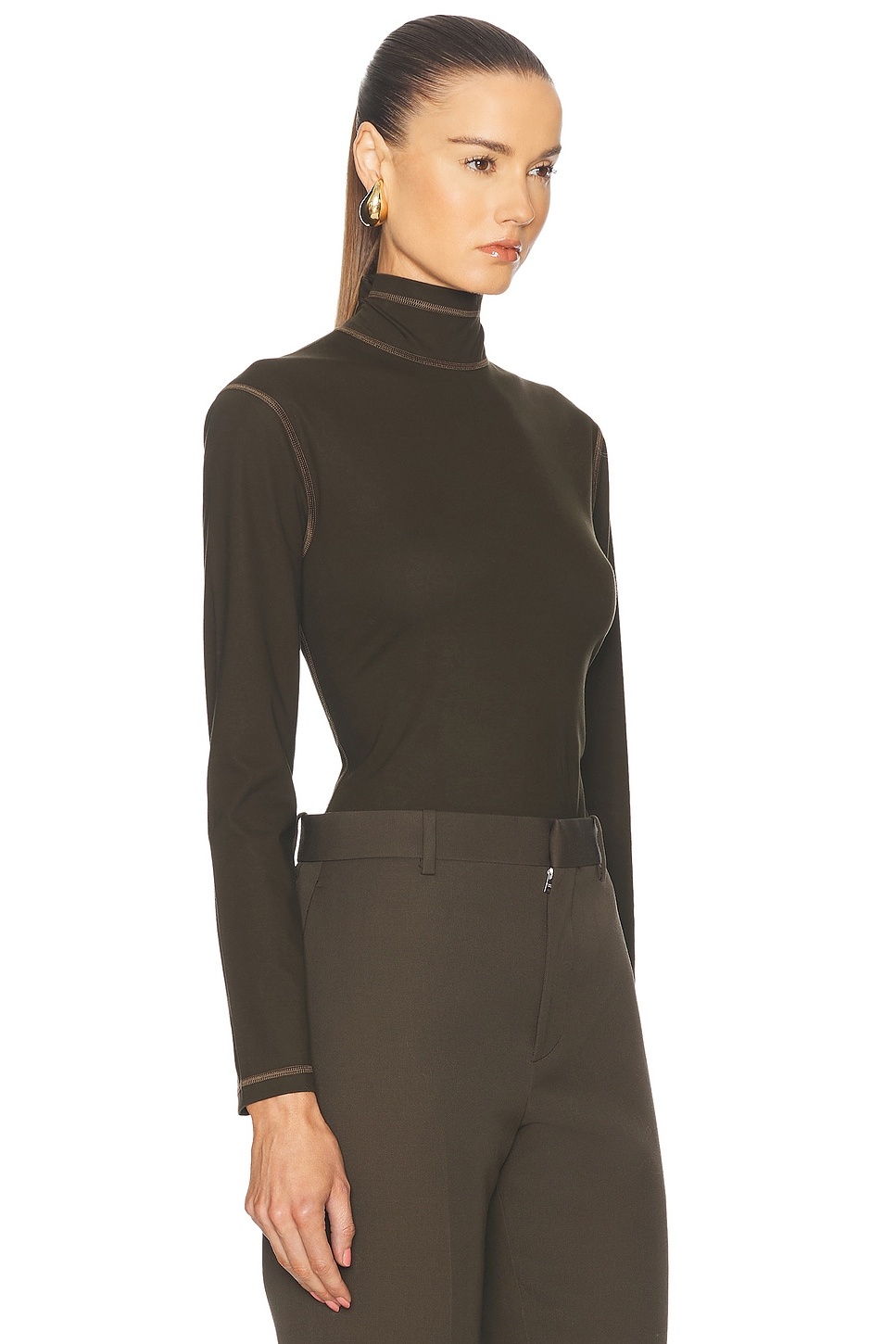 Long Sleeve Turtleneck Top - 2