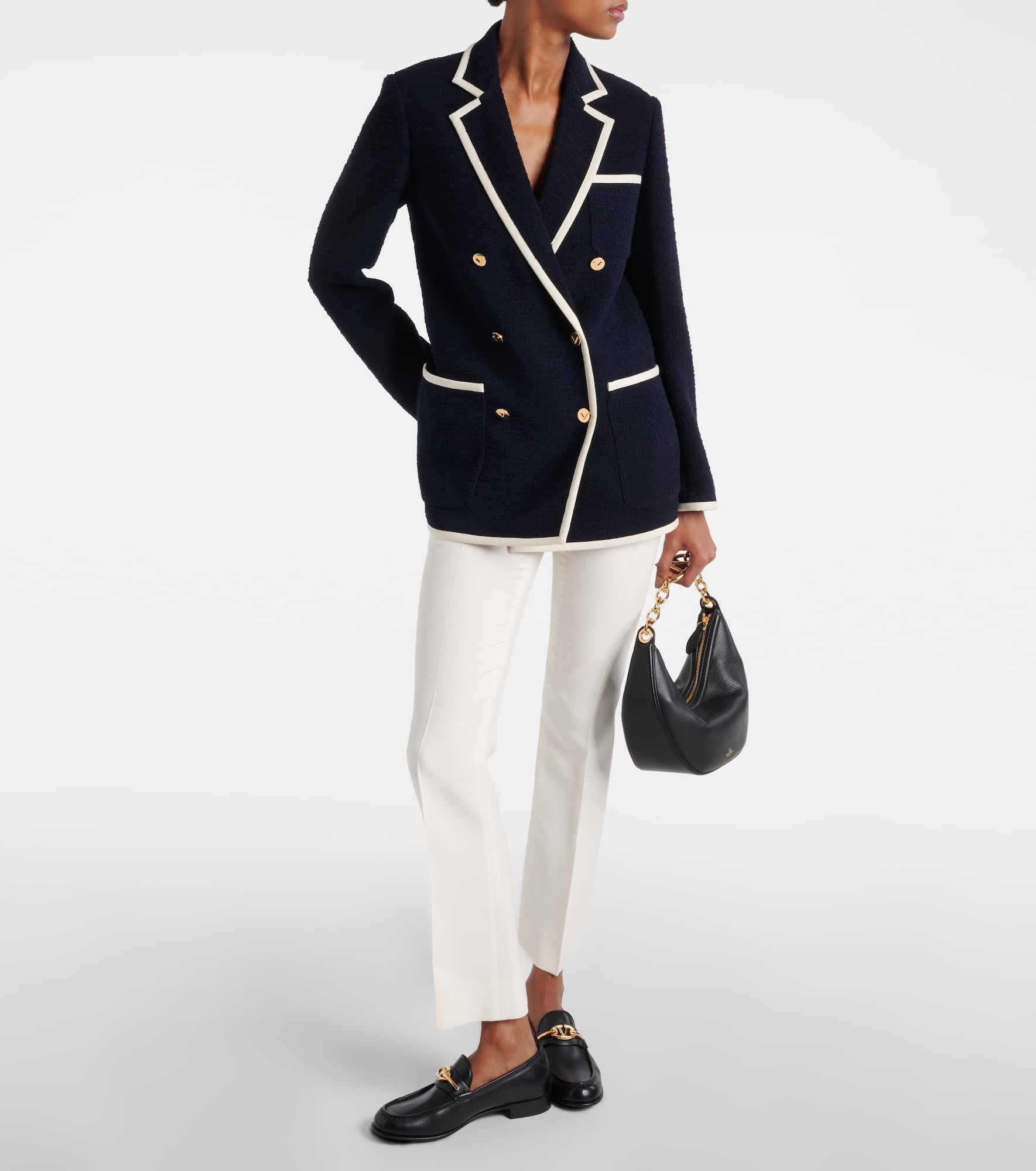Crêpe Couture mid-rise straight pants - 2