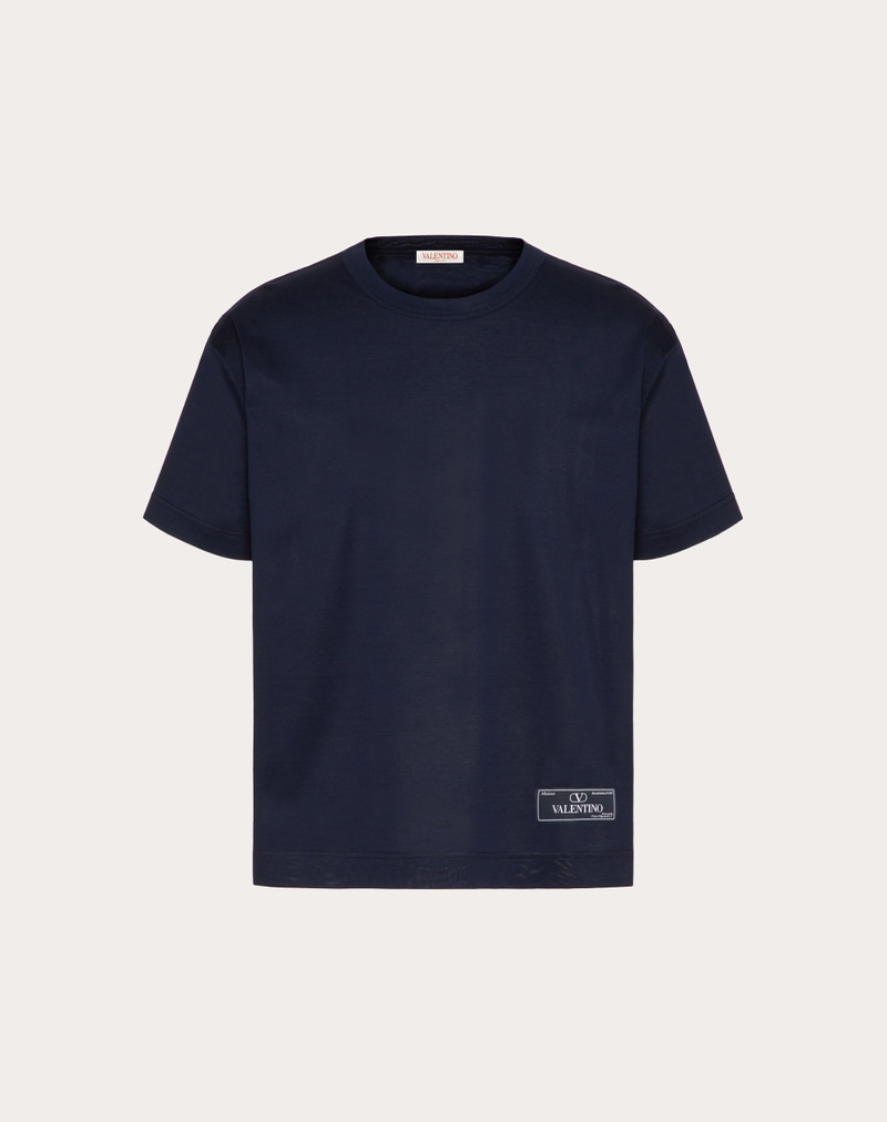 COTTON T-SHIRT WITH MAISON VALENTINO TAILORING LABEL 1