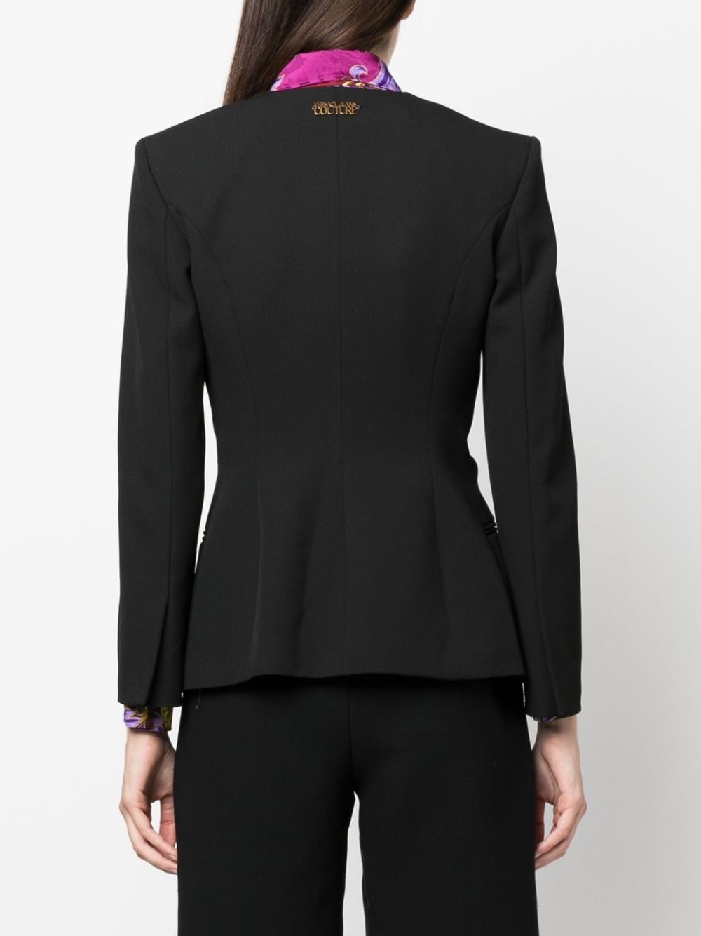 single-breasted cut-out blazer - 4