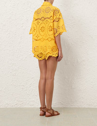 Zimmermann POP EMBROIDERED SHORT | REVERSIBLE