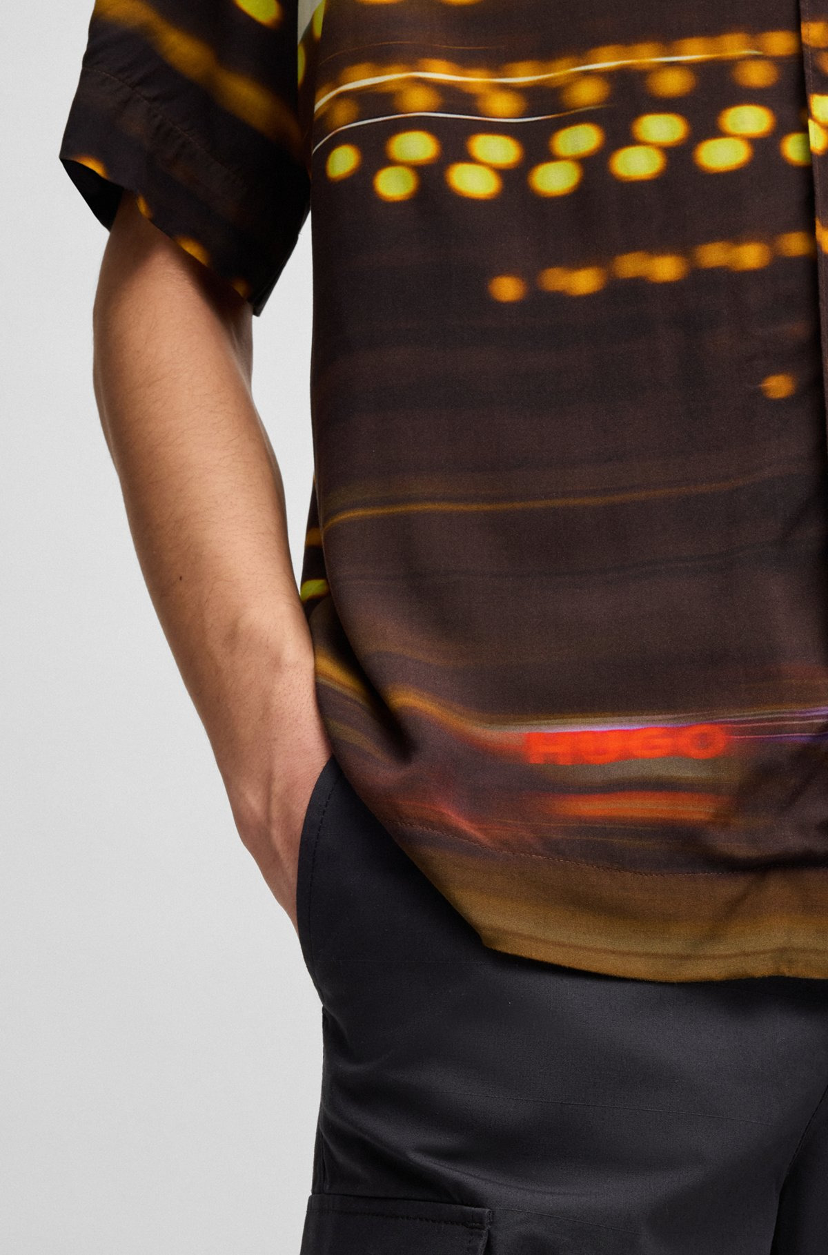 HUGO X RB OVERSIZE-FIT SHIRT WITH RACING PRINT - 6
