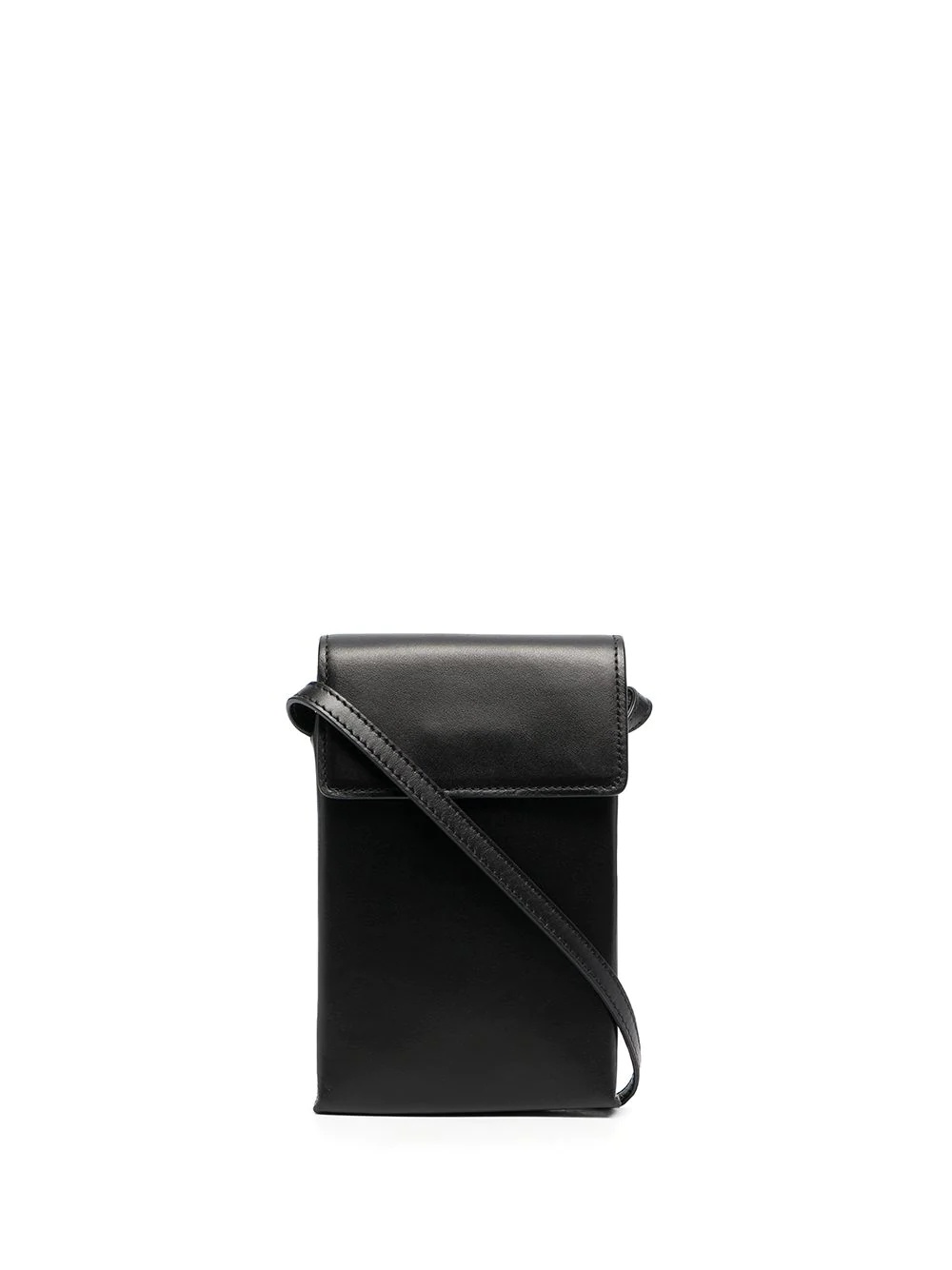 pouch leather shoulder bag - 1