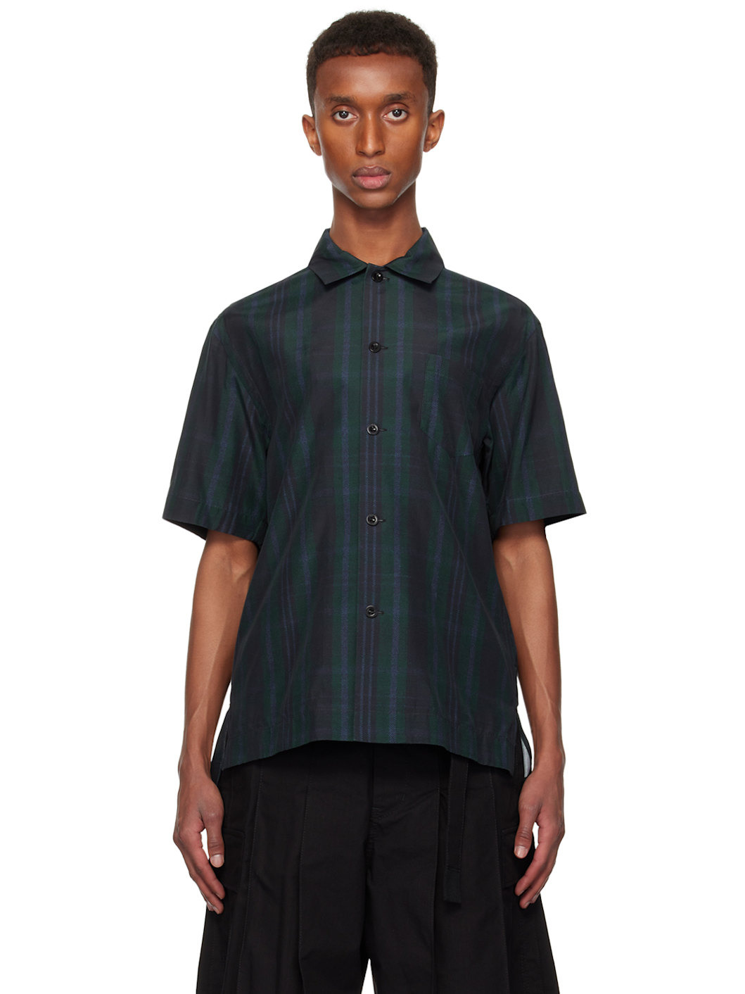 Black & Green Plaid Shirt - 1
