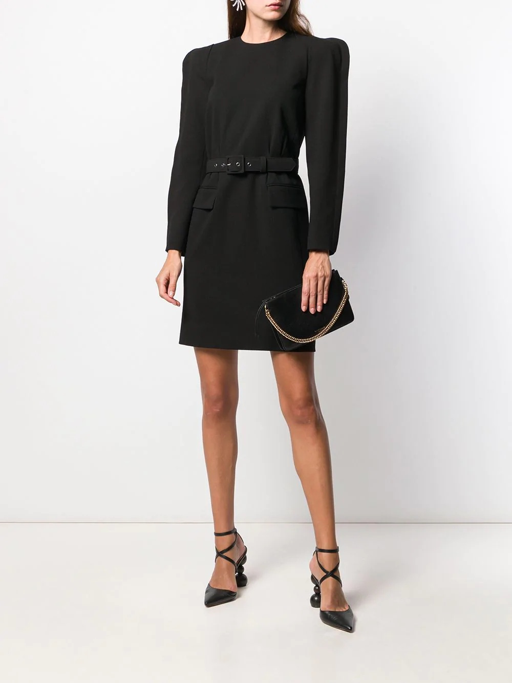 belted structured dress - 2