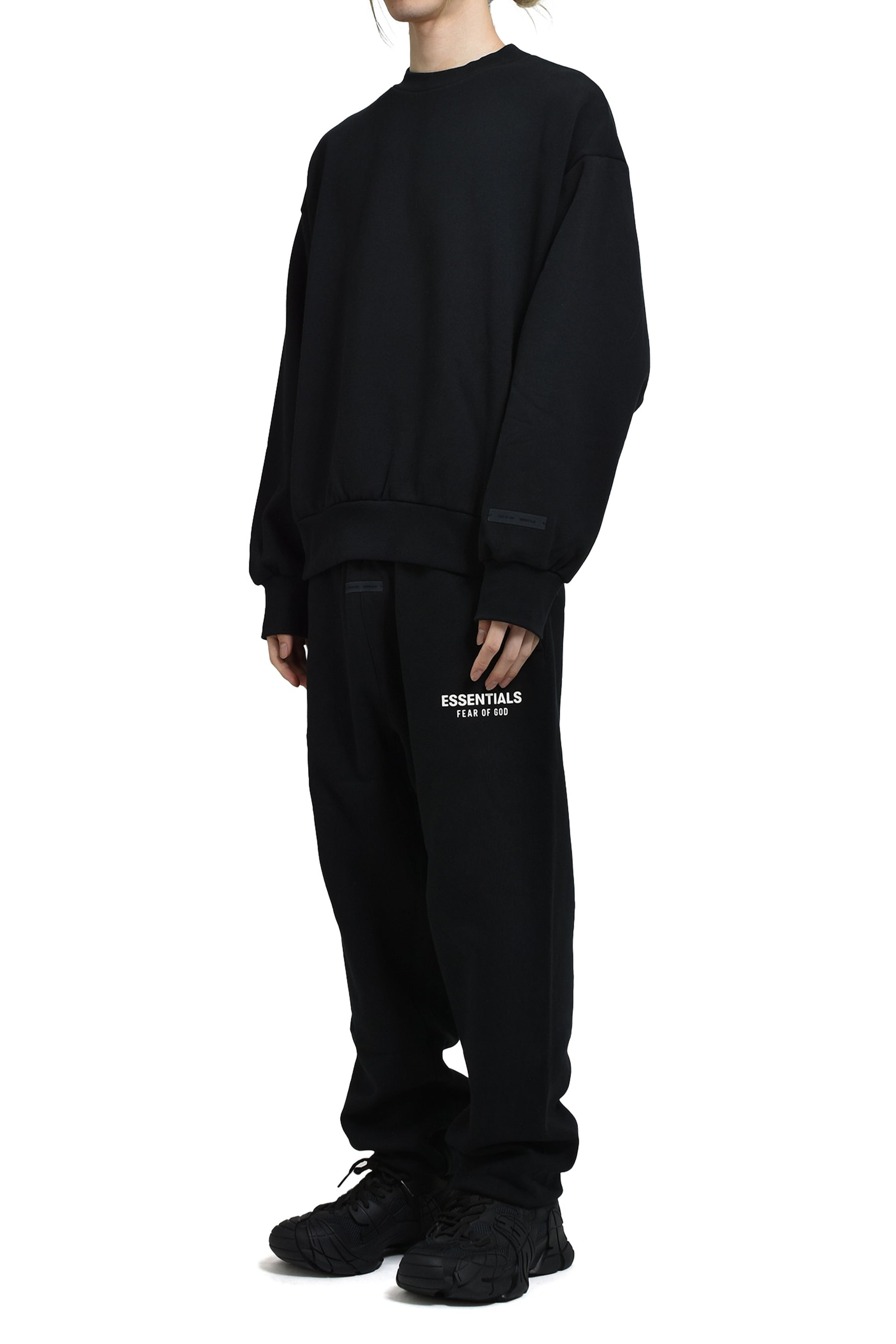 CLASSIC FIT FLEECE CREWNECK / JET BLK - 4