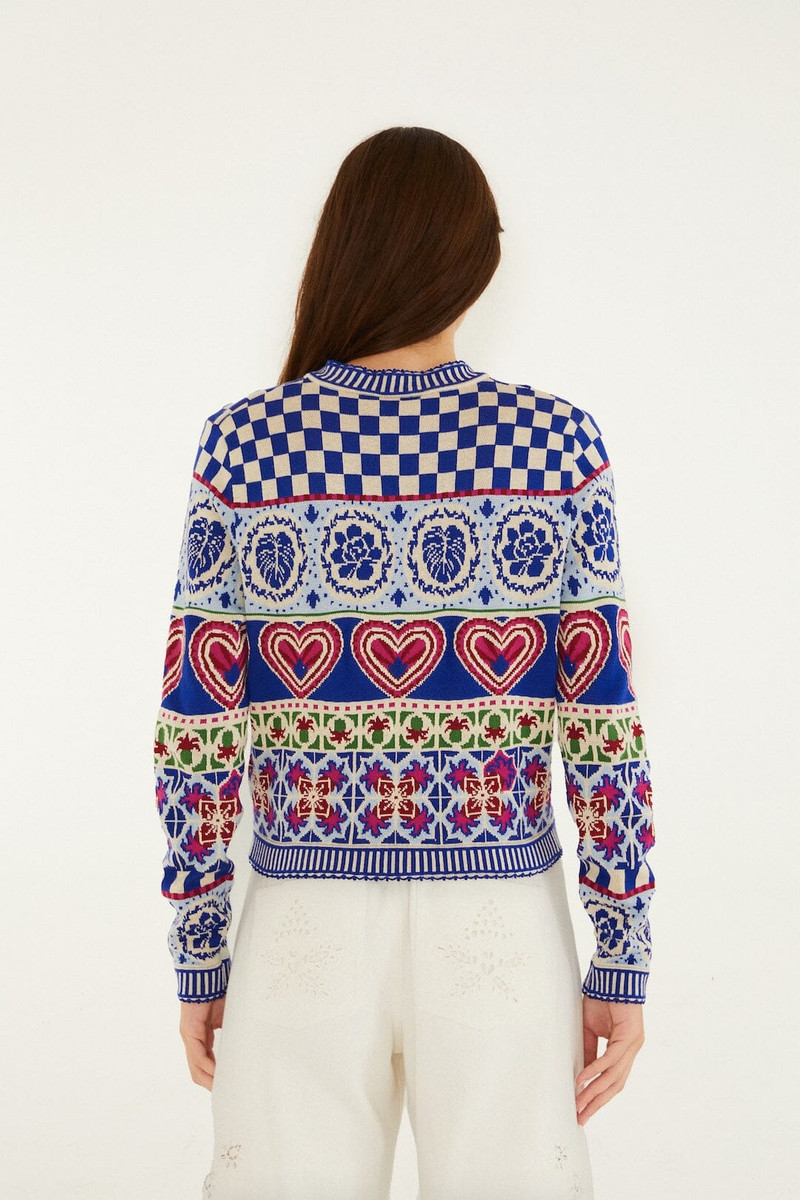 Rainbow Kaleidoscope Ainika Knit Cardigan 3