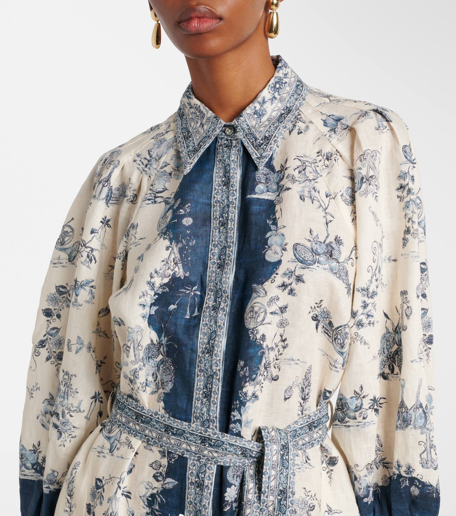 Casa printed shirt midi dress - 4