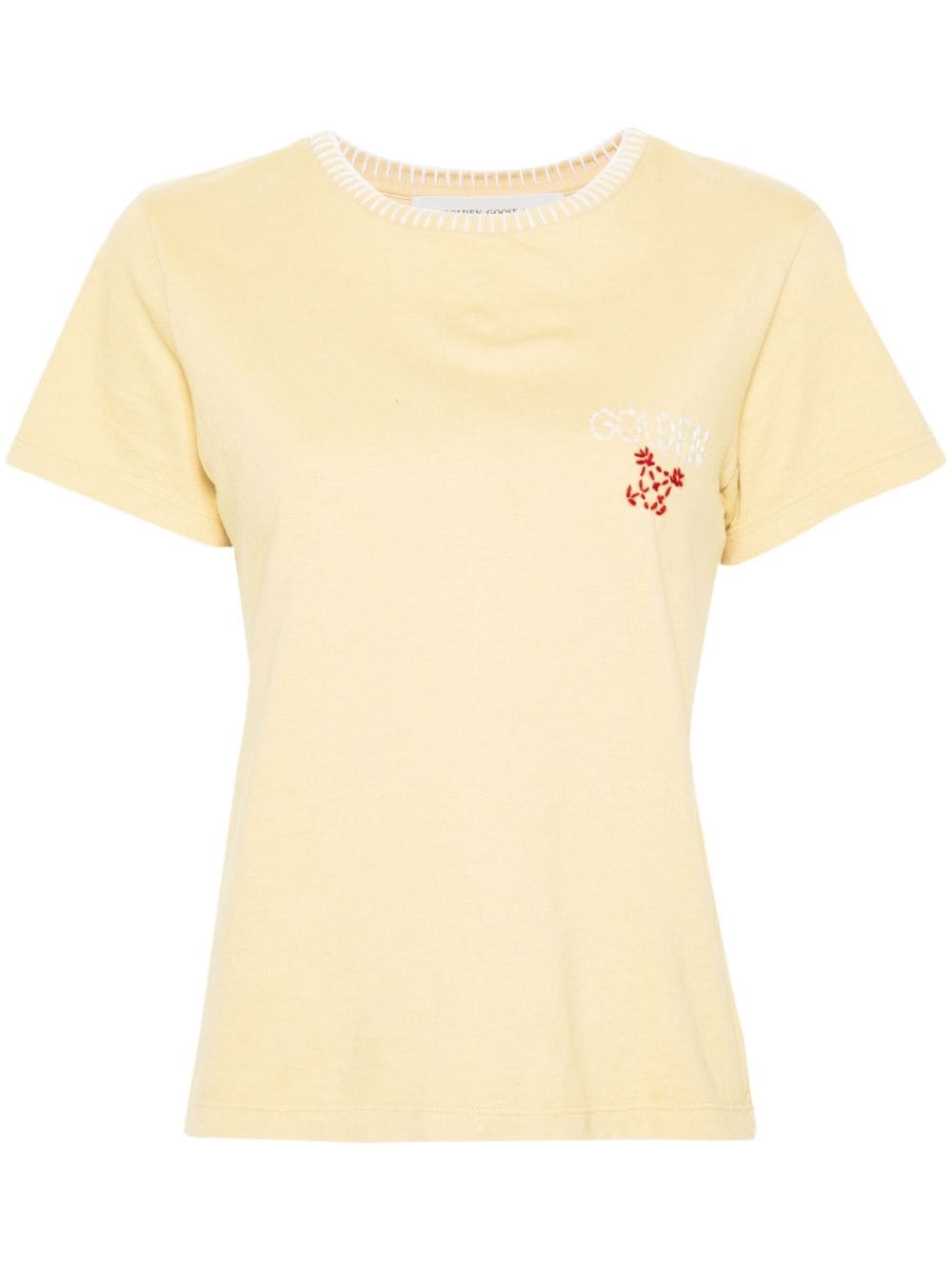 Doris whipstitch-trim T-shirt - 1