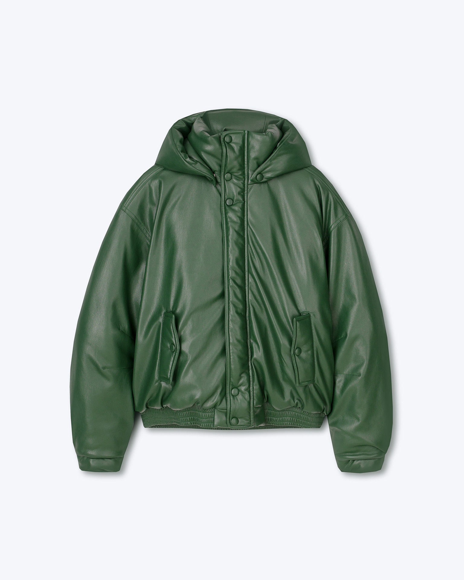 DUY - OKOBOR™ alt-leather padded bomber - Pine green - 1