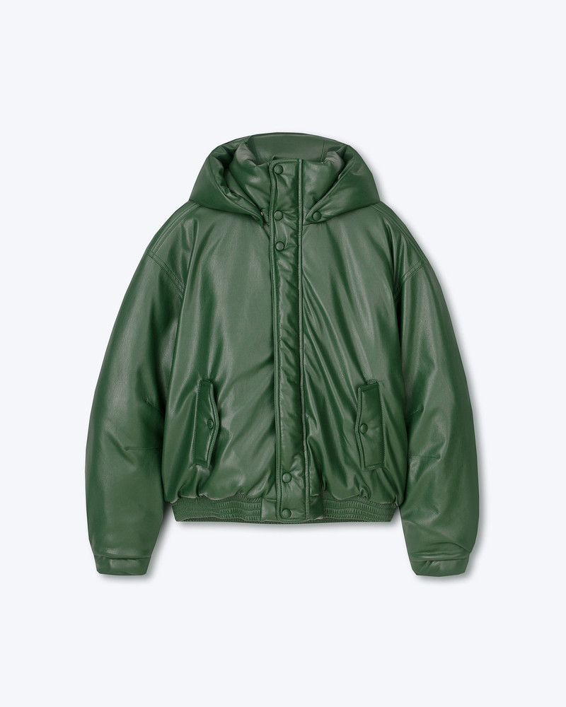 DUY - OKOBOR™ alt-leather padded bomber - Pine green 1