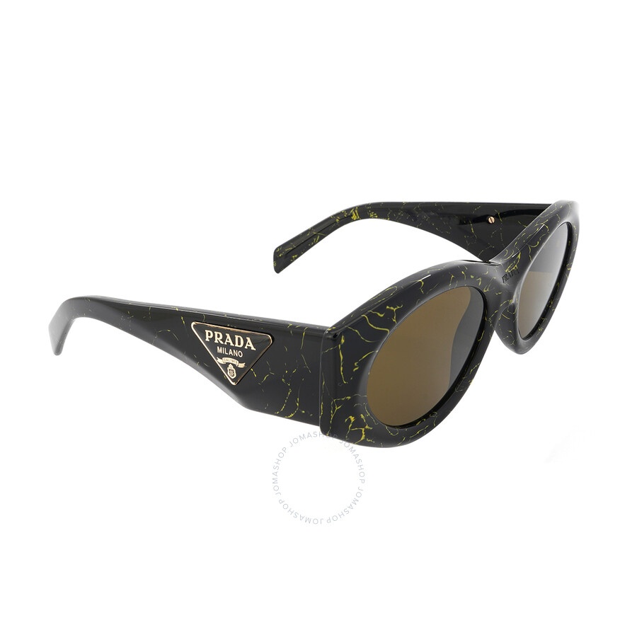 Prada Dark Brown Oval Ladies Sunglasses PR 20ZS 19D01T 53 - 3