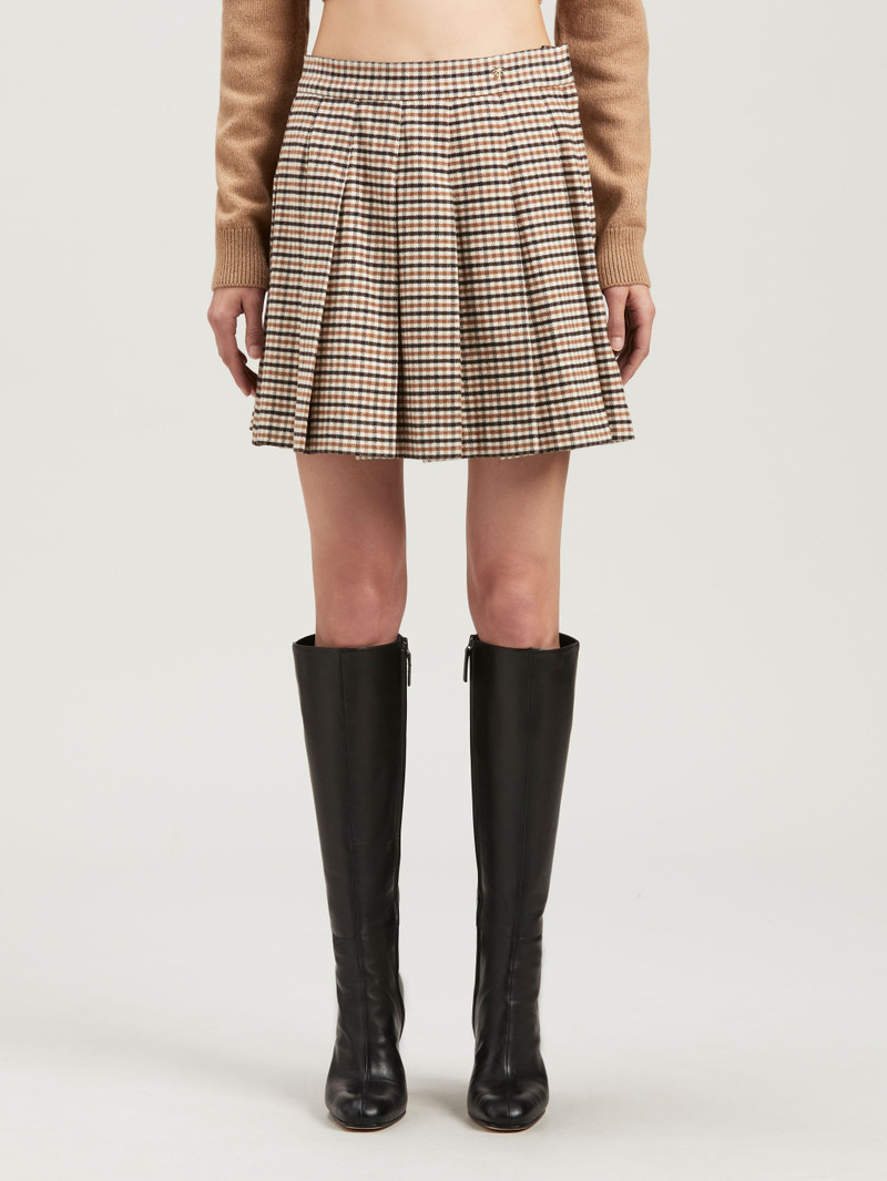 Micro Check Pleated Skirt 3