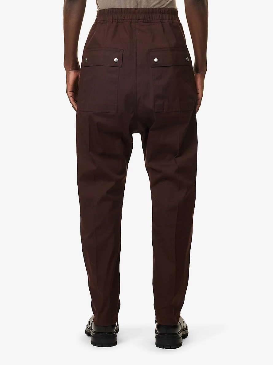 Bela Drawstring Straight-Leg Relaxed-Fit Stretch-Cotton Trousers - 4