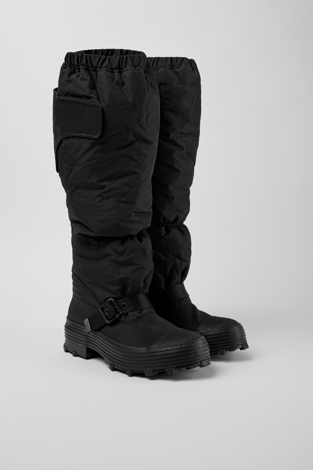 Black padded high boots - 2