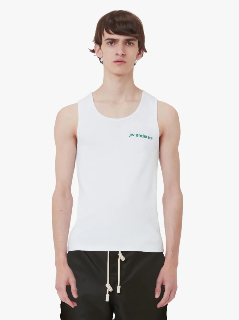JW Anderson TANK TOP WITH LOGO EMBROIDERY outlook