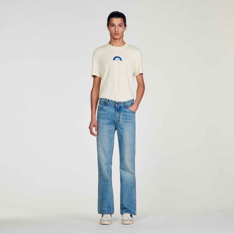 Sandro SANDROxWRANGLER faded jeans outlook
