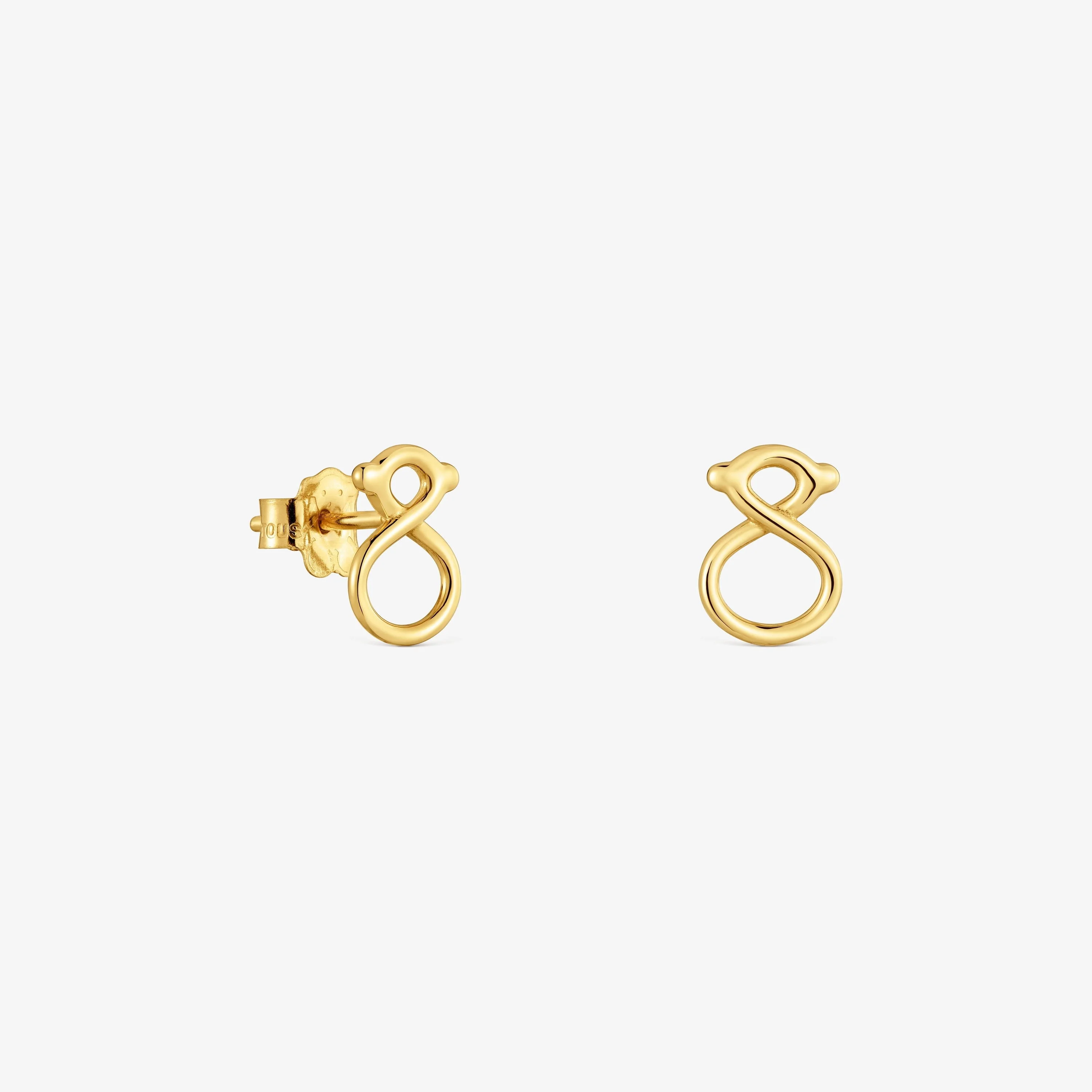 10 mm 9kt gold bear-motif Earrings TOUS Infinity - 1