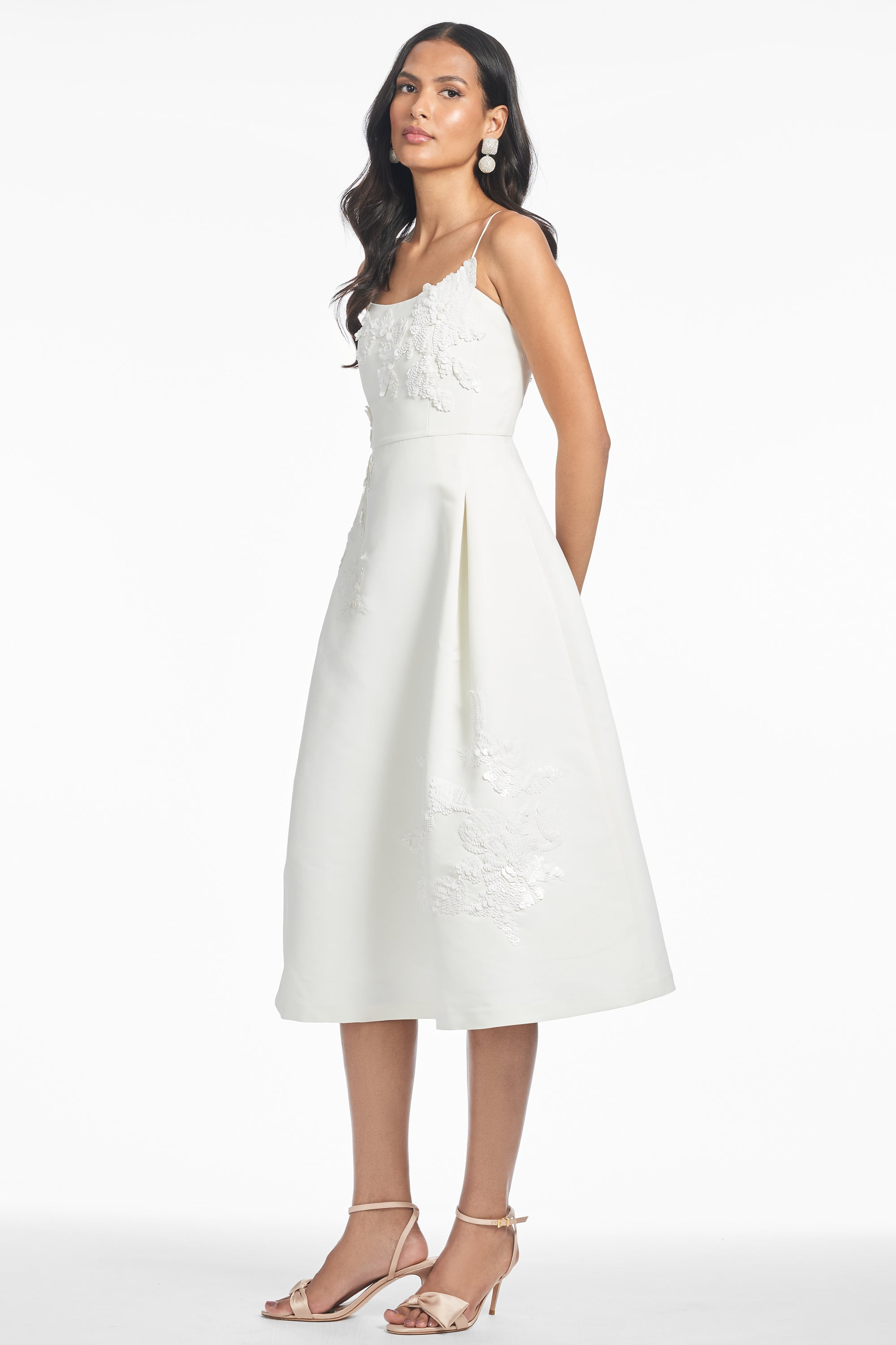 EMBELLISHED AUDRA DRESS - IVORY - 4