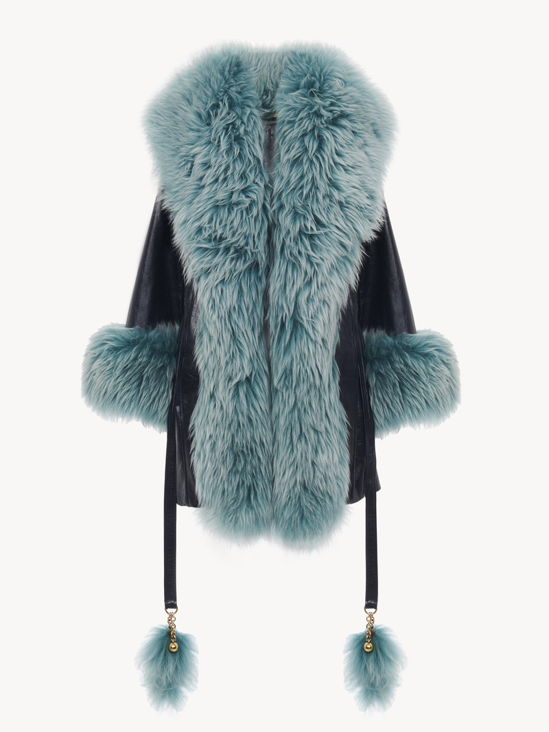 Chloé SHORT COAT IN LEATHER outlook