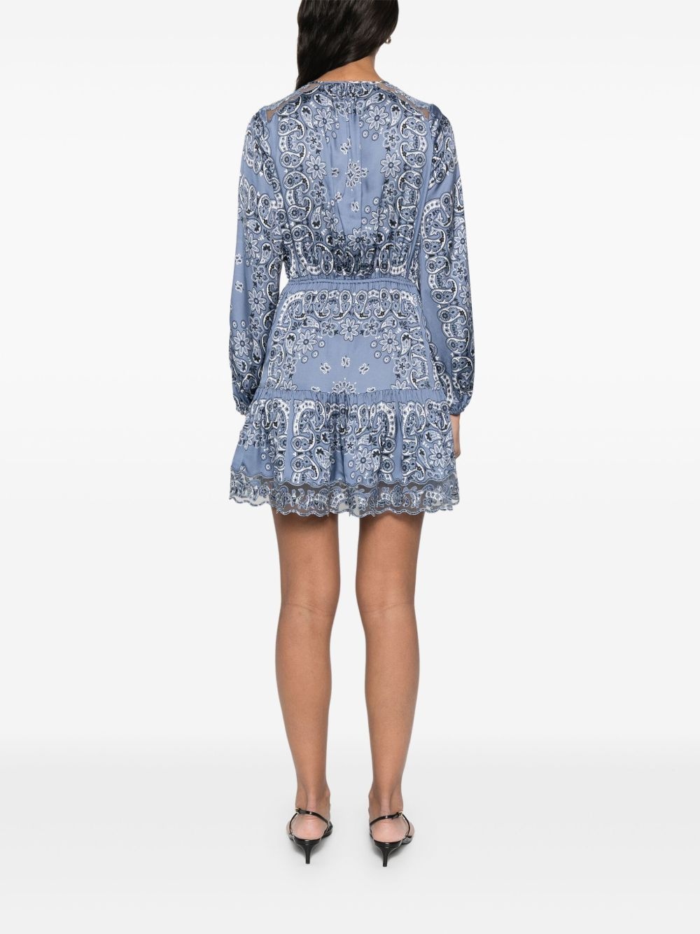 floral-print mini dress - 4