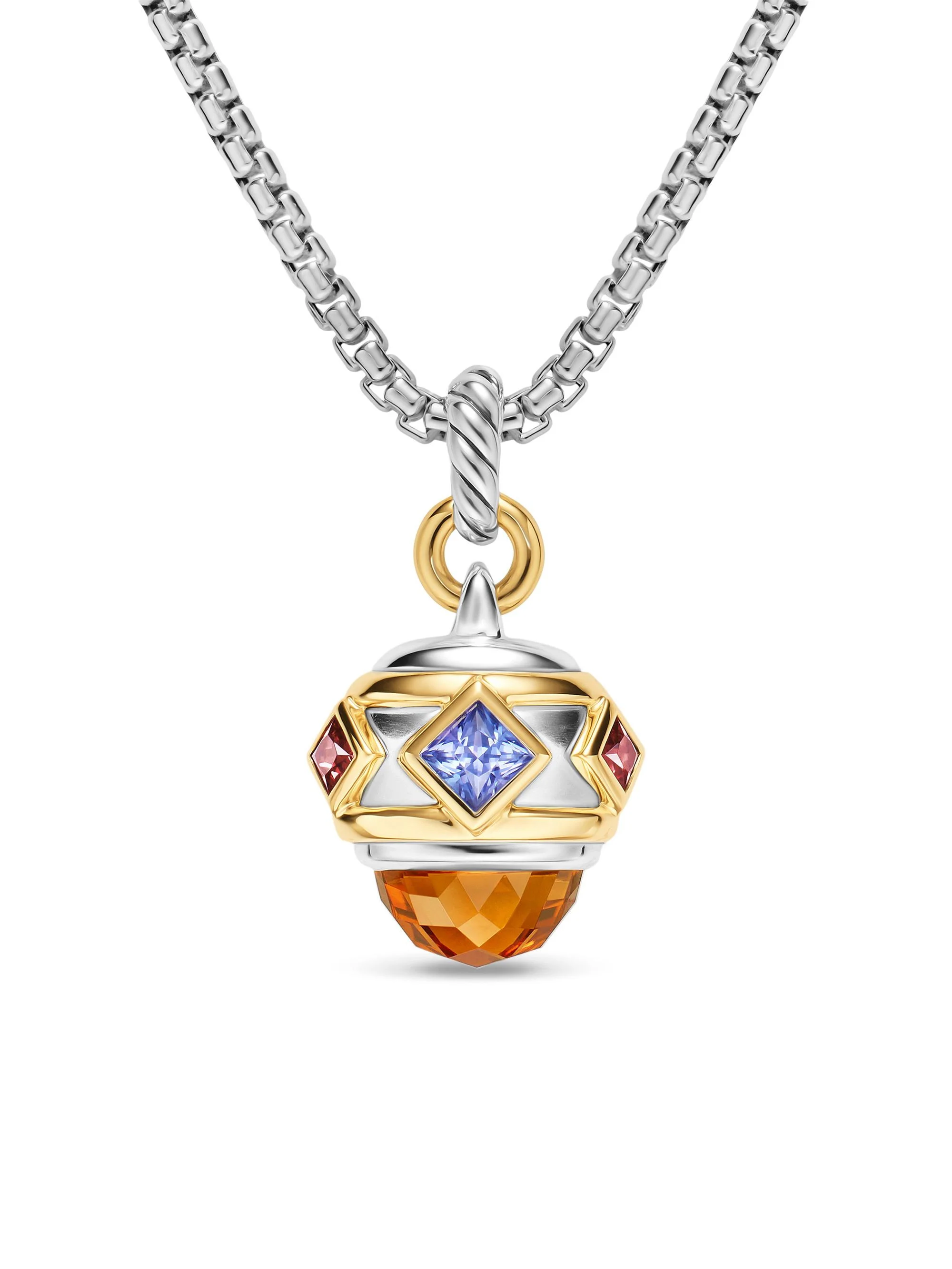 Women's Renaissance Amulet in Sterling Silver - Madeira Citrine - 1