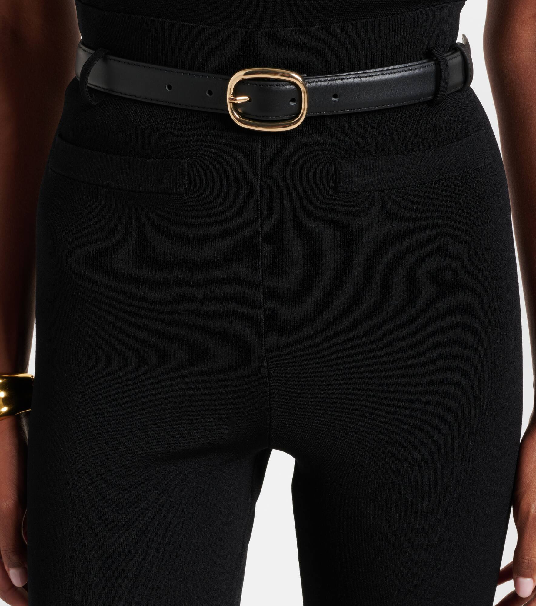 Belted high-rise leggings - 4