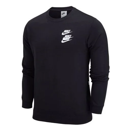 Nike Unisex Nike Sportswear Logo Printing Round-neck Sweatshirt Black DV7381-010 - 1