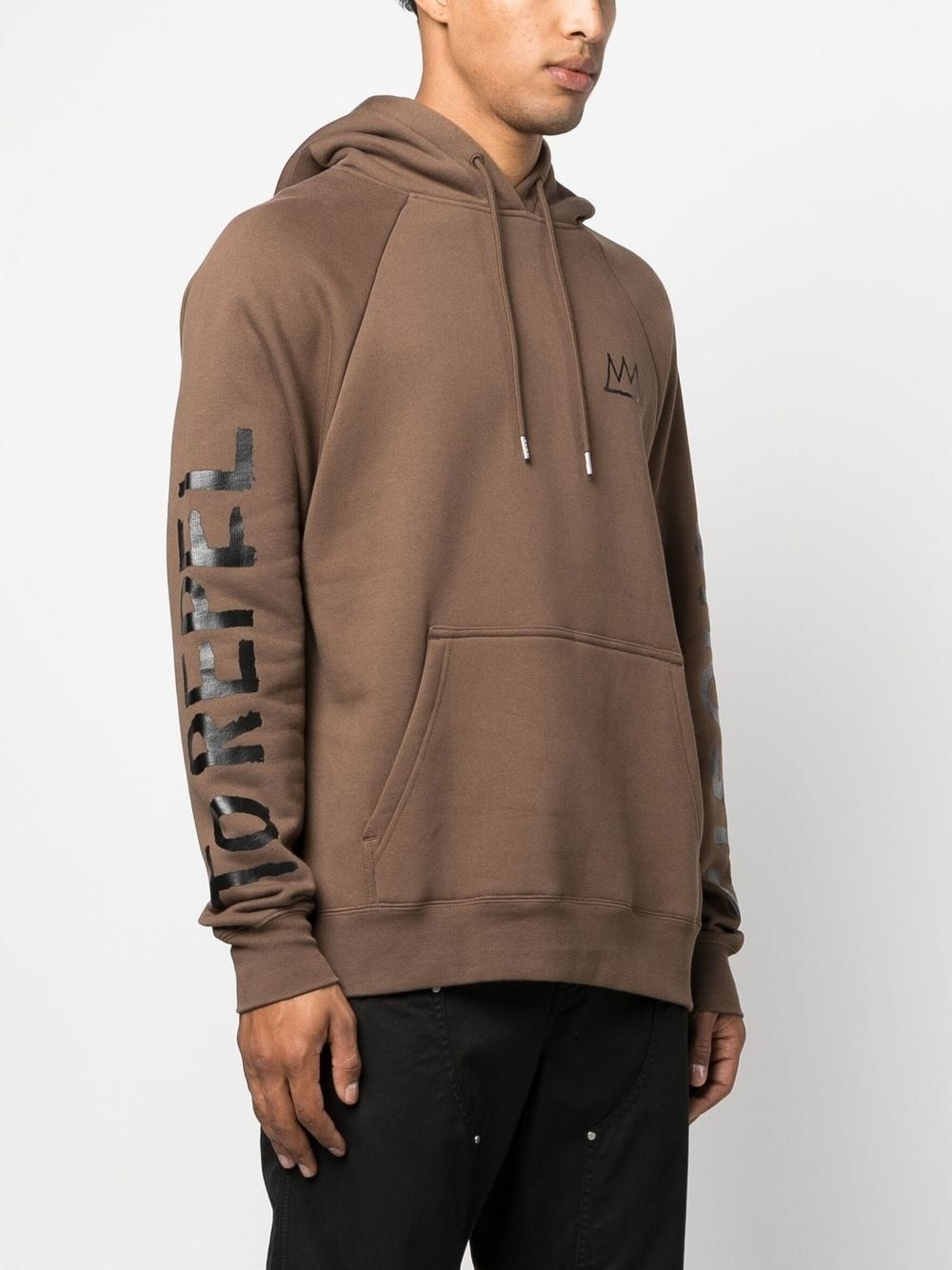 motif print hoodie - 4
