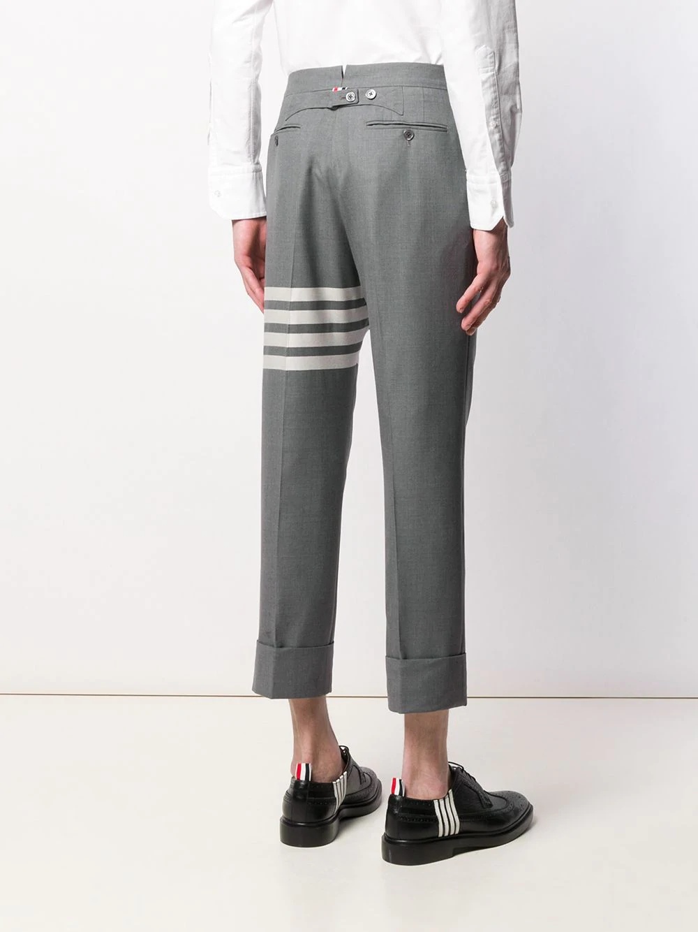 4-Bar plain weave suiting trousers - 4