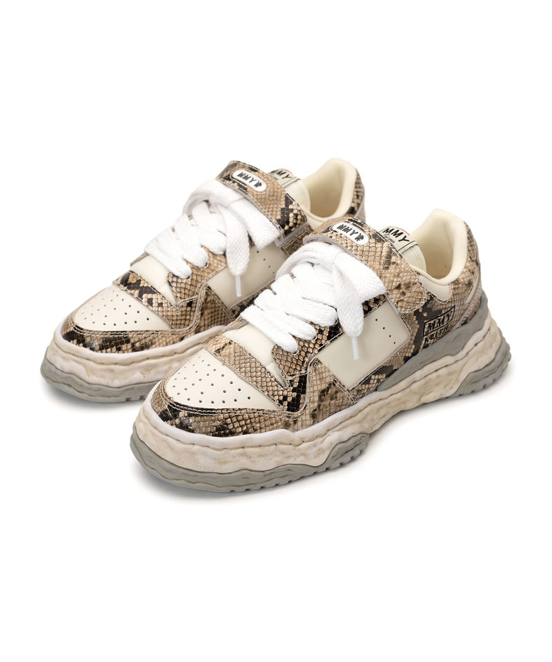"KEITH" OG Sole Python Printed Leather Low-top Sneaker 22
