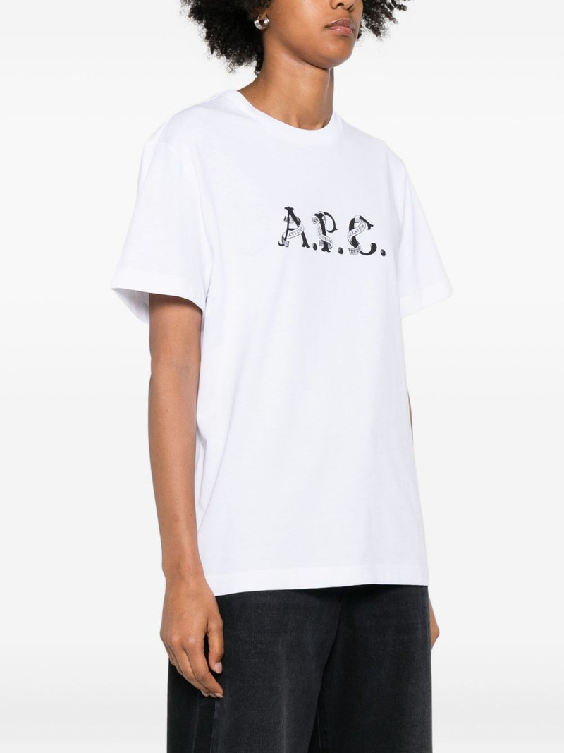 A.P.C. logo-print organic cotton T-shirt outlook